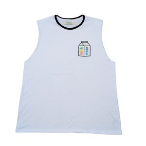 Milkwear Rainbow Pride Muscle Tank Top White Size XL